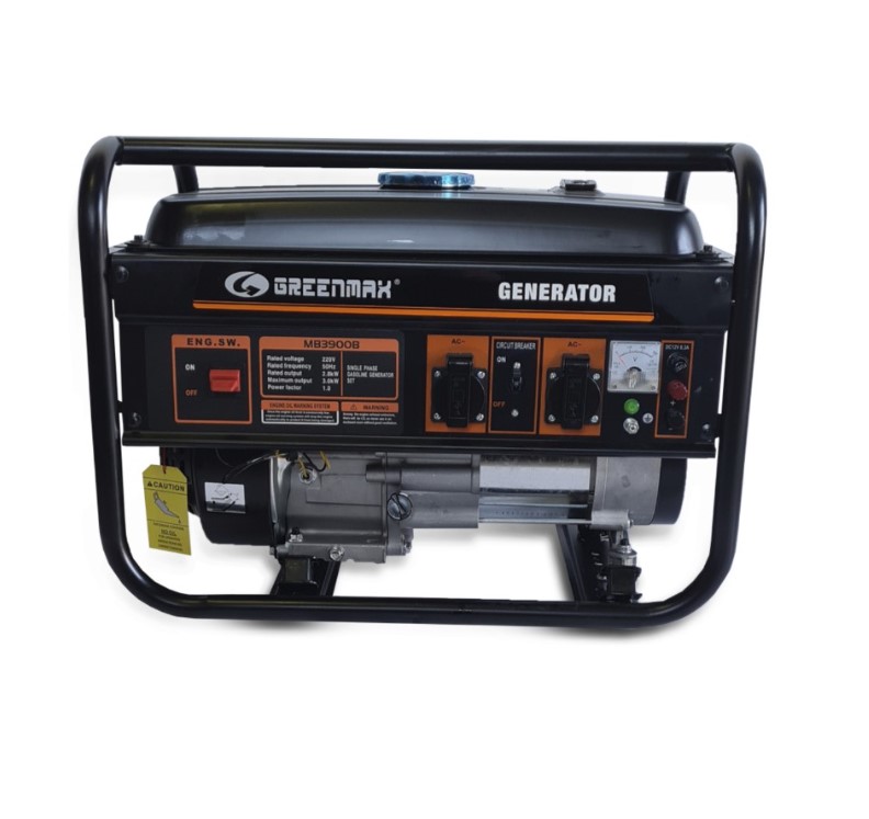 Генератор бензиновий GREENMAX MB3900B 2.8/3.0 кВт з ручним запуском